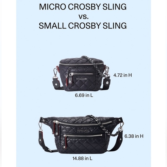 MZ Wallace Navy Micro Crosby Sling Bag - Picture 10 of 11